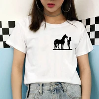 cowgirl and horse printed womens t shirt camisetas grunge harajuku graphic kawaii fashion t shirt short sleeved top female