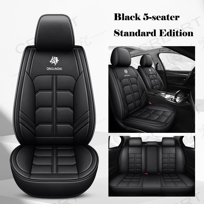 

CRLCRT Car Seat Covers Full Set Universal Auto Leather for Cadillac all models SRX CTS Escalade ATS ATSL XTS CT6 SLS XT5 CT6 aut