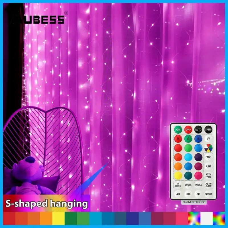 

Светодиодная RGB-гирлянда 16 цветов с дистанционным управлением, 300 светодиодов