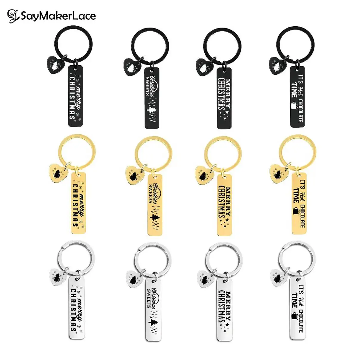 

Брелок для ключей с надписью на Рождество для мужчин и женщин