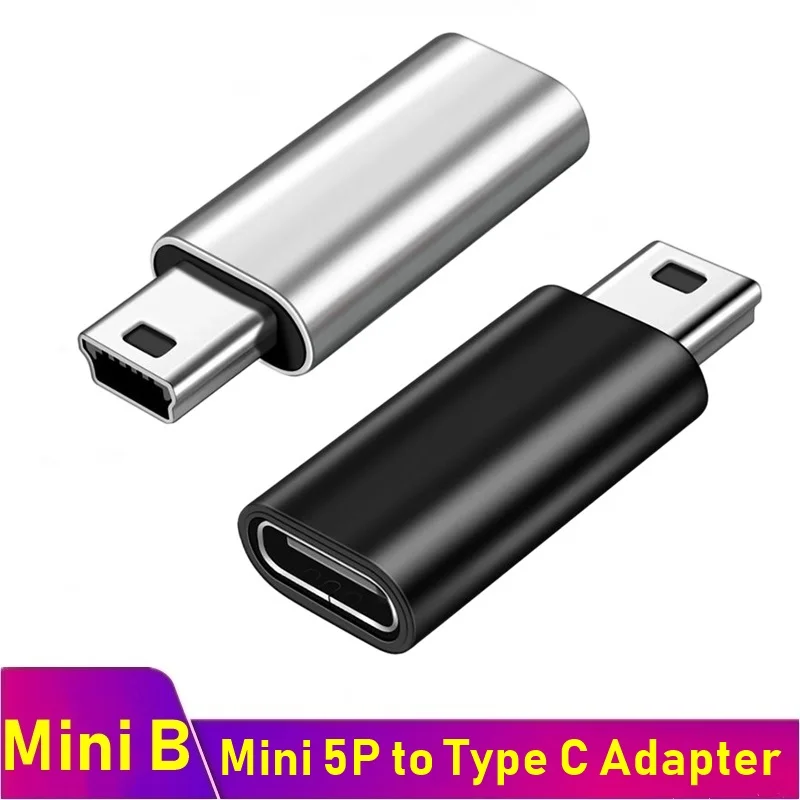 Металлический Универсальный Otg мини 5-контактный USB-адаптер B штекер на USB Тип C