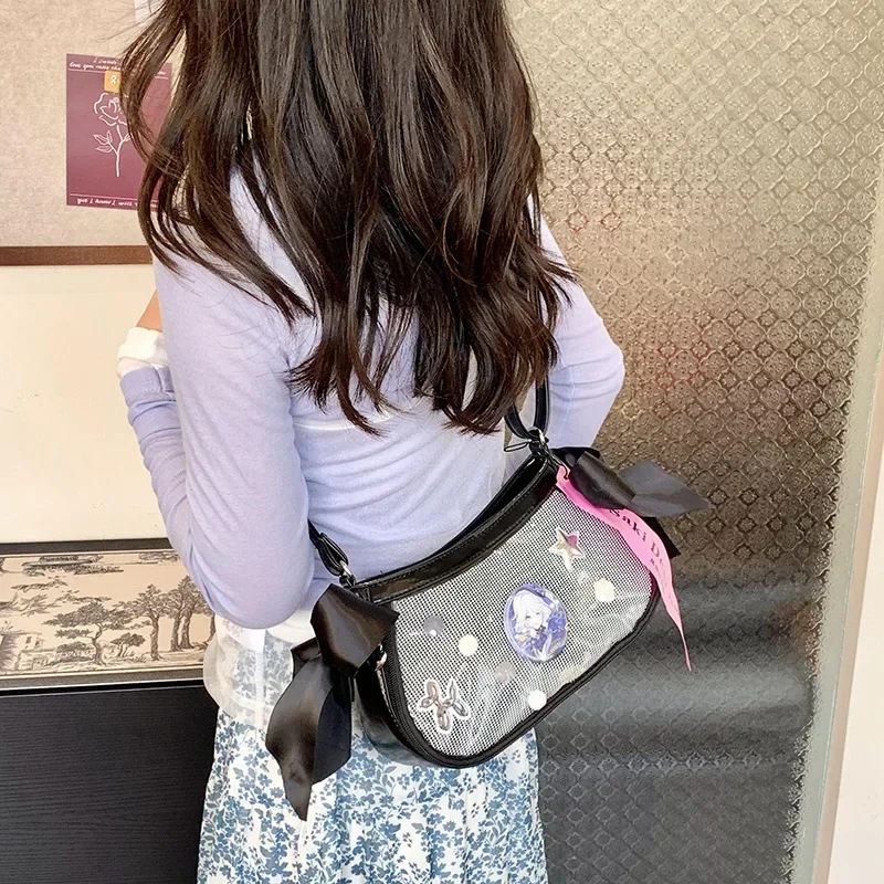 Ins на шнуровке с бантом Ita Bolsos Mujer японская кавайная сумка студенческие сумки