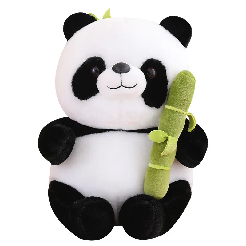 

Hot Bamboo Tube Panda Plush Toys Creative National Treasure Souvenirs Into Dolls Plushie Toys Doll Kawaii Peluche Children Gift