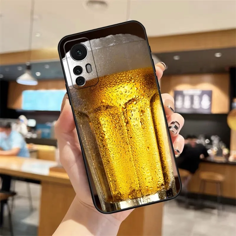 Чехол для телефона с пивом Redmi Note 11S 11 10 10S 9S 8T 7 8 8A 9 9A 9C 9T 10X Черный силиконовый чехол