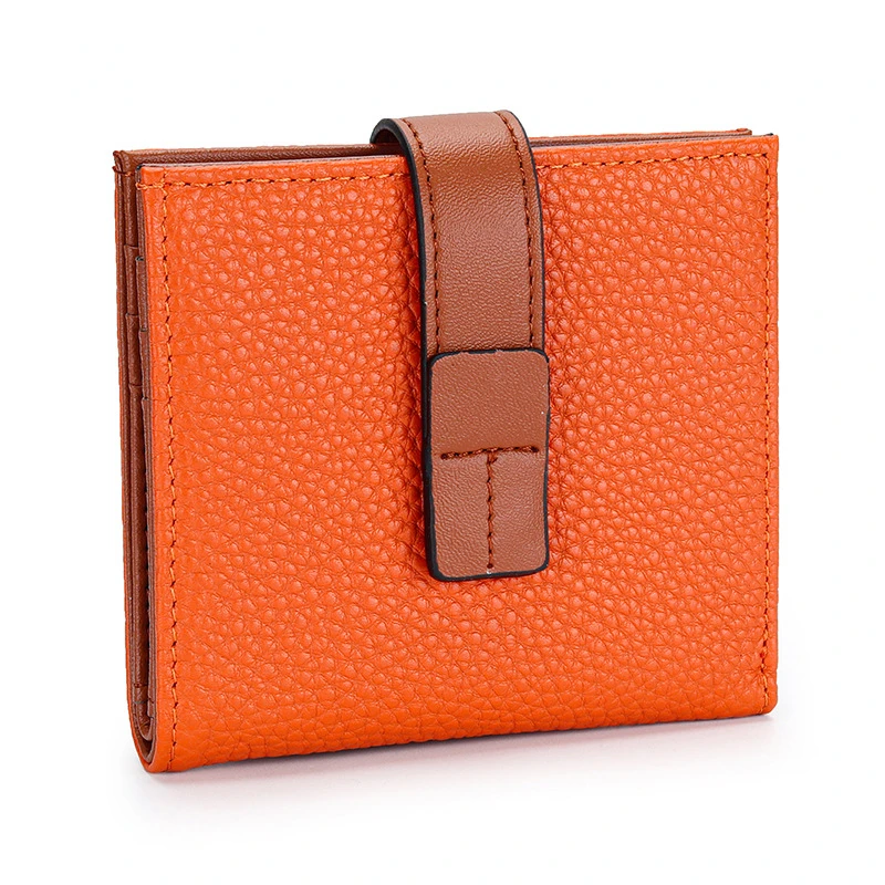 Women's Small Wallet Genuine Leather Card Holders Lady Hasp Luxury Designer Money Bag Clutch Short Fold Wallets Cowhide Purses
