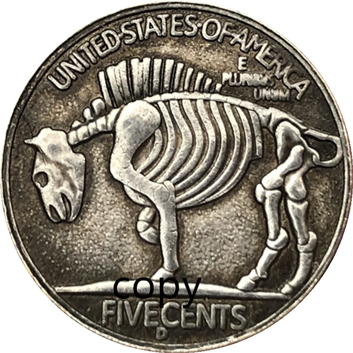

Skeleton buffalo HOBO COIN Rangers US Coin Gift Challenge REPLICA Commemorative Coin - REPLICA Coin Medal Coins Collection