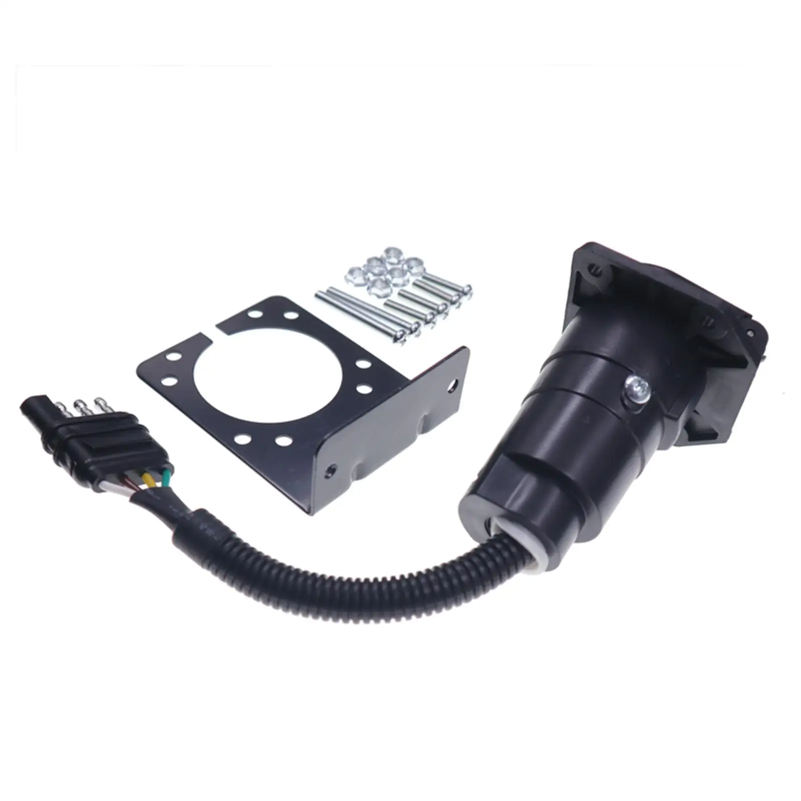 Прочная вилка адаптера прицепа 4-контактная с плоским на 7-контактный круглая для