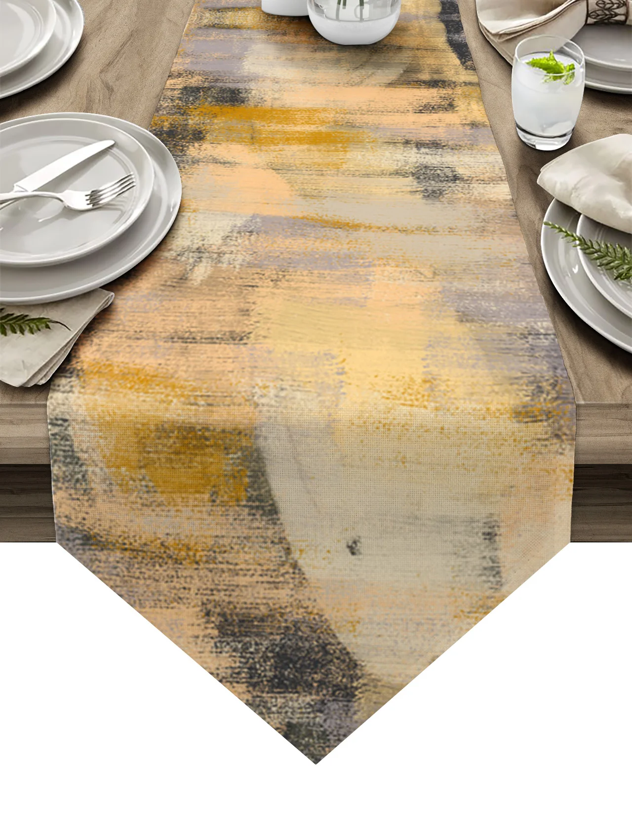 

Abstract Modern Orange Coffee Table Decor Tablecloth Wedding Decoration Dinning Table Decoration Table Runner