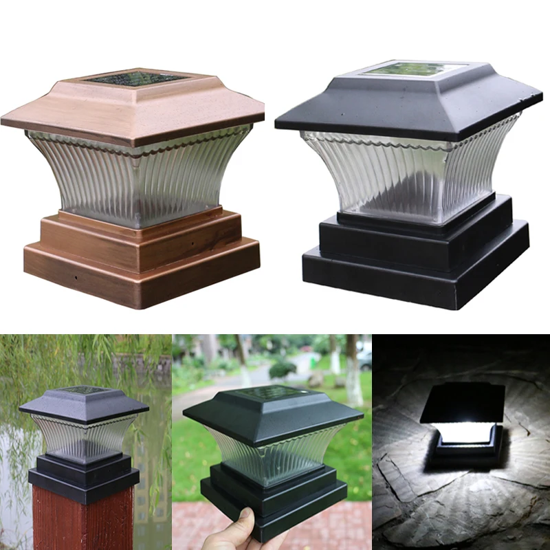 

Solar Power LED Pillar Lamp Outdoor Post Lamp White/Warm Lights Waterproof Solar Street Wall Fence Light for Garden Yard Light