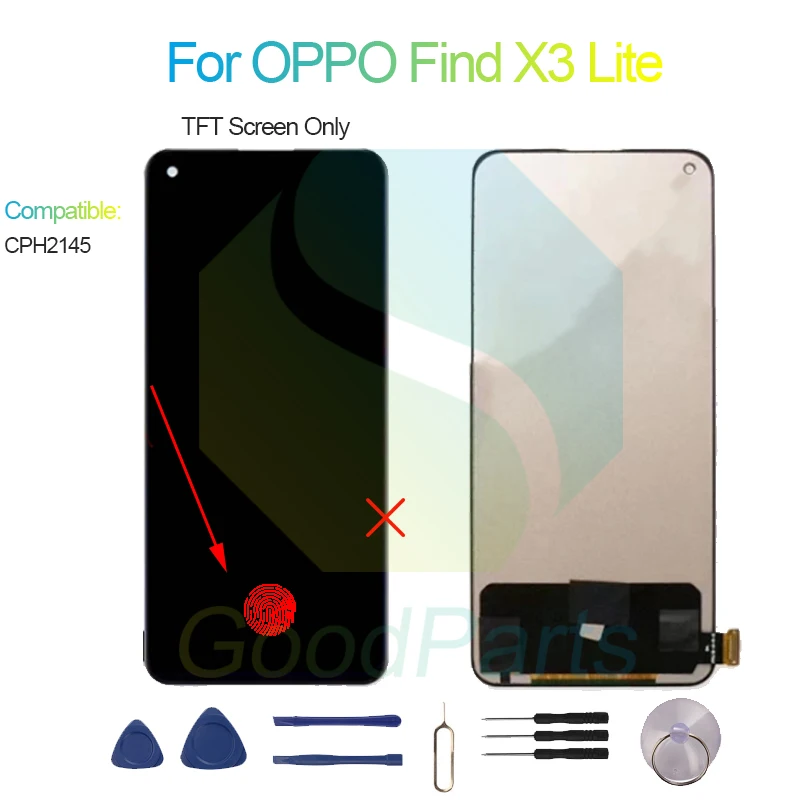 Фото ЖК-экран для OPPO Find X3 Lite 6,43 дюйма CPH2145 Find X3 Lite, сменный сенсорный дигитайзер в сборе №4