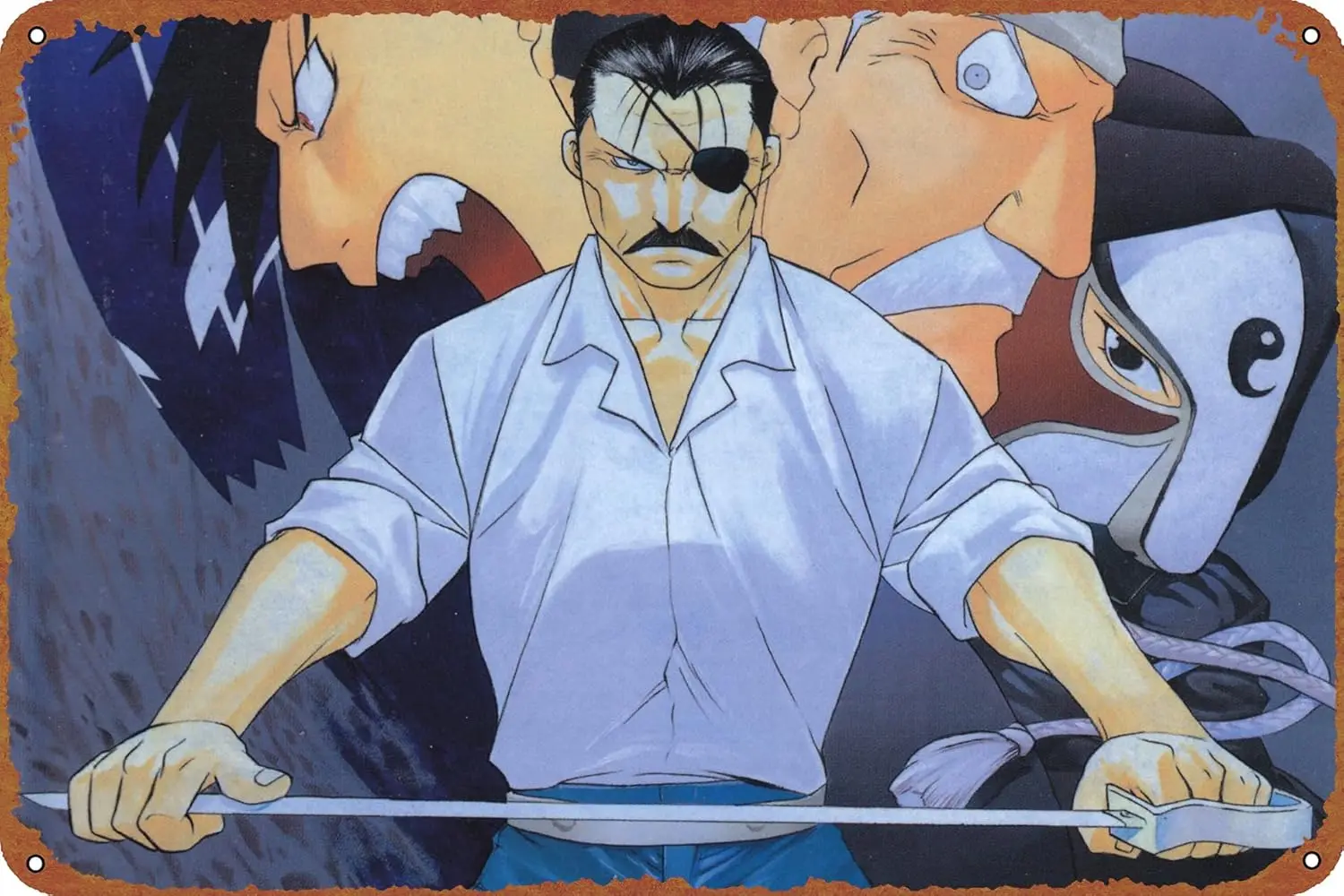 Фу Lan Fan Ling Yao King Bradley Стальной алхимик Аниме Металлическая жестяная вывеска