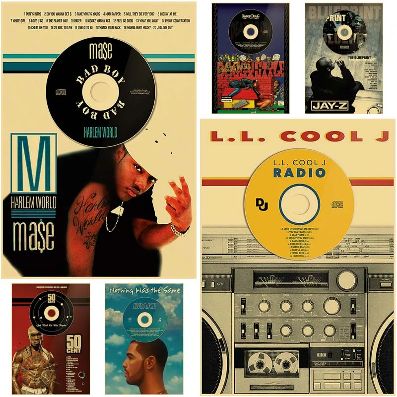 

Vintage Classic Singer Posters Kraft Paper Retro Music Album Art Painting Picture for Home Living Room Bar Wall Decor Stickers