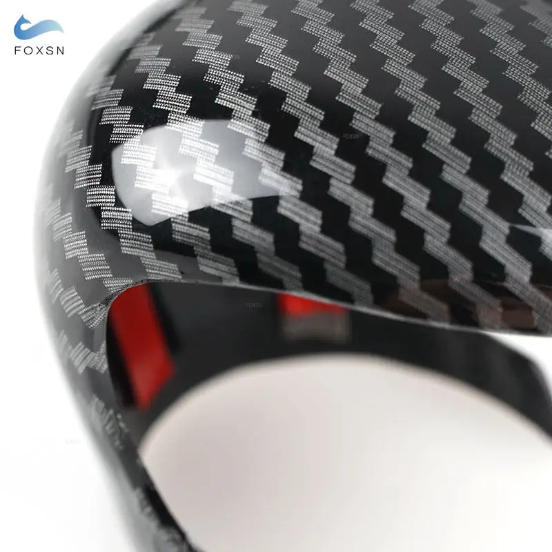 AT Автомобильный Стайлинг текстура из углеродного волокна ручка переключения