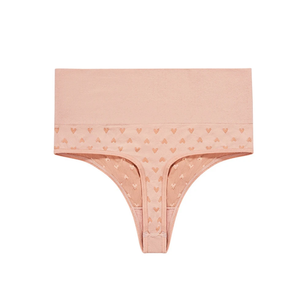 

Sexy Women Thong High Waist T-back G-string Firm Tummy Control Body Shape Slimming Solid Underwear Hight Cut Bikini Panties