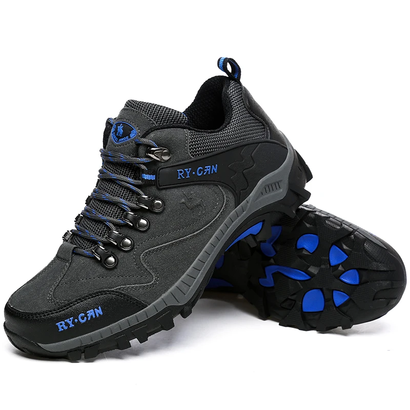 Warm Suede Leater Hiking Shoes Men Winter Sneaker Outdoor Waterproof Snow Boots With Fur Sport Shoes Man