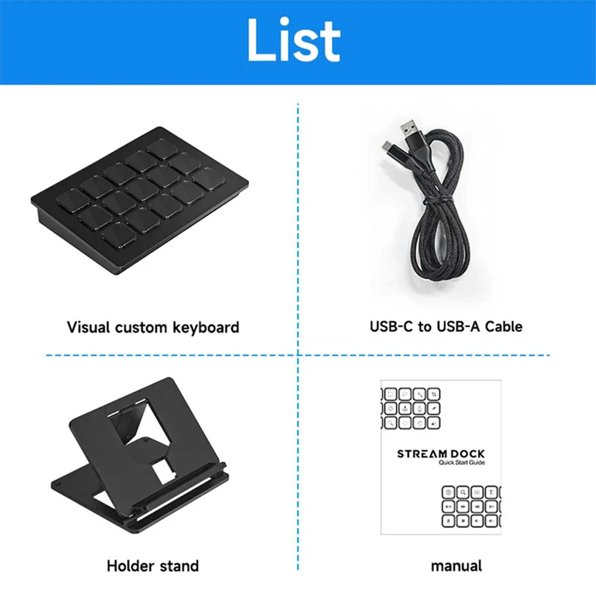 ЖК-клавиатура на заказ 15-клавишный триггер приложение программное обеспечение