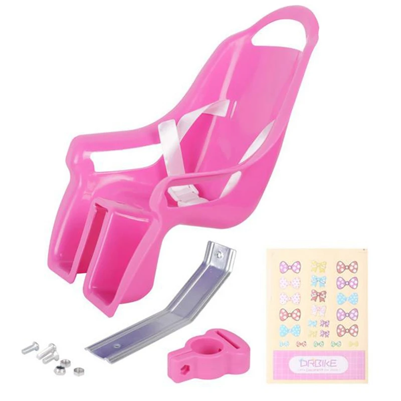 

Universal Doll Bike Seat With Stickers DIY Decal Girls Kids Bike Accessories