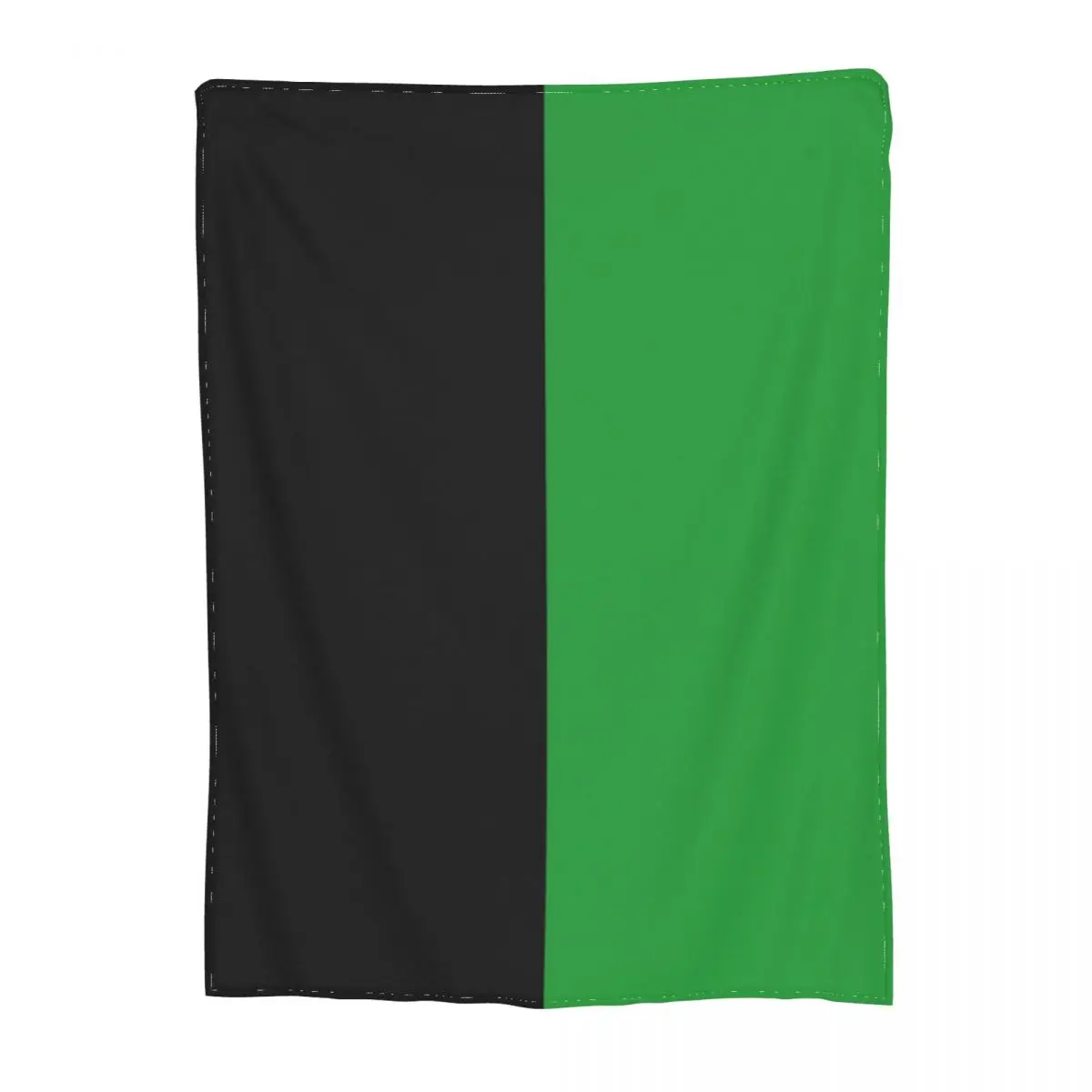 

Two Tone Design Blanket Black And Green Comfy Fleece Blanket Camping Super Soft Cheap Bedspread