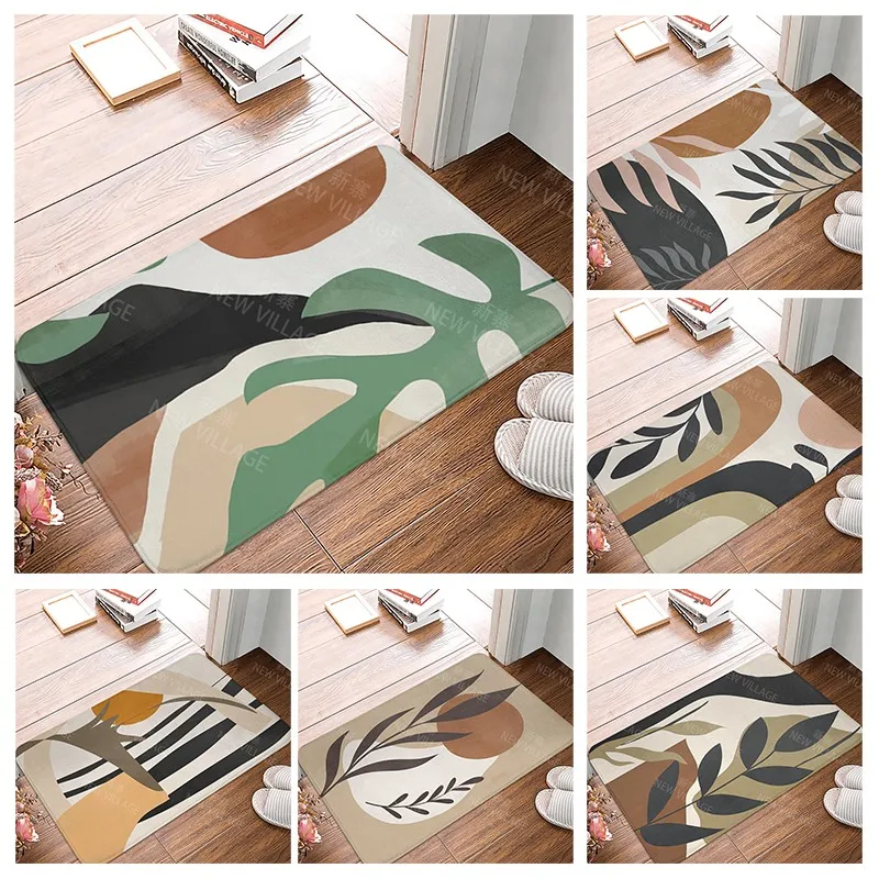 

Anti-slip Bath Mat Bathroom Small Rug Shower Mat Home Decor Door Mat Kitchen Bedroom Entrance Room Mats boho abstract morandi