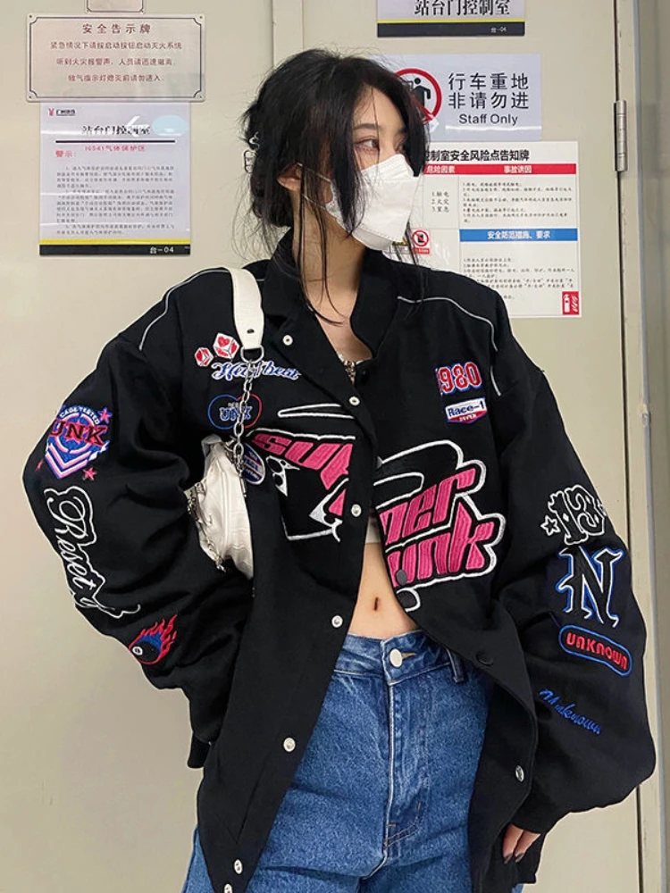 Женская бейсбольная куртка в стиле Харадзюку на весну и осень |