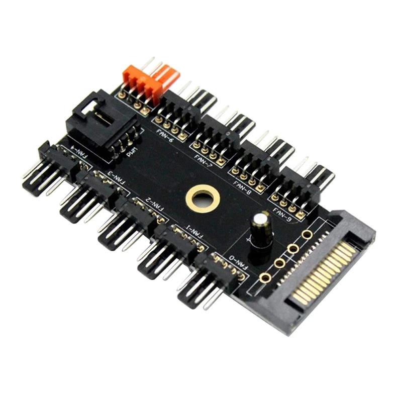 

SATA Computer Fan Hub 10 Way Fan Speed Controller FAN HUB Cable Cooler