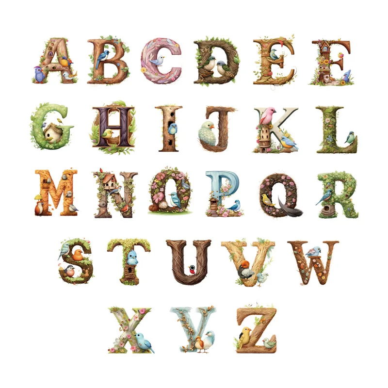 Милый виниловый алфавит настенные наклейки с буквами ABC украшение для детской