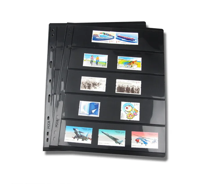 10 шт./лот, марки, линии для заметок, сетка из ПВХ, страница штампов, альбом, отрывные листы, внутренние держатели штампов, высокое качество, PCCB, 9 отверстий