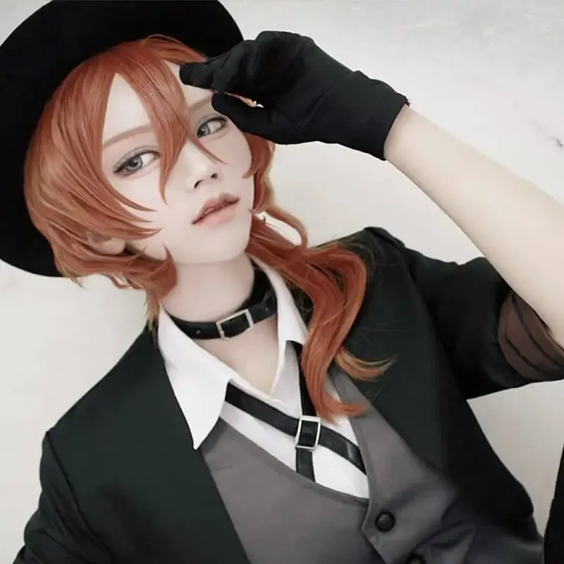 Аниме Bungo Stray Dogs Chuya Nakahara Chuuya Косплей Парик Термостойкие парики из синтетических