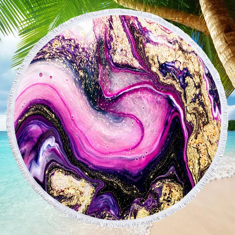 

Летнее пляжное полотенце 150 см с принтом зыбучих песков