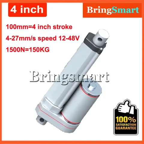 BRINGSMART электрический линейный привод 4 дюйма 12В