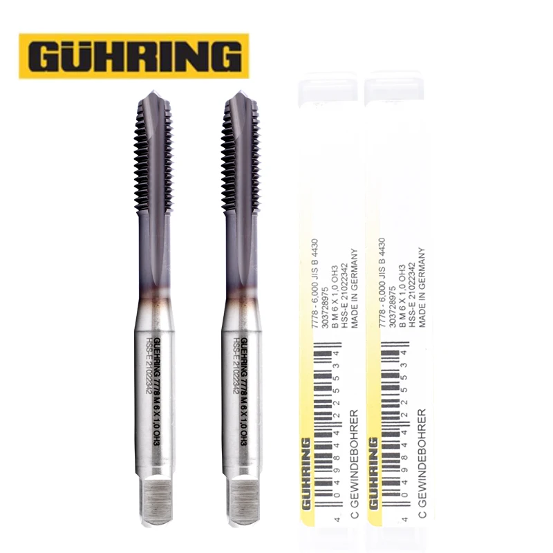 

German Original GUHRING JIS Standard 7777 7778 Spiral Pointed Tap Fluted M3 M4 M5 M6 M8 M10 M12 M14 M16 M18 Machine Thread Taps