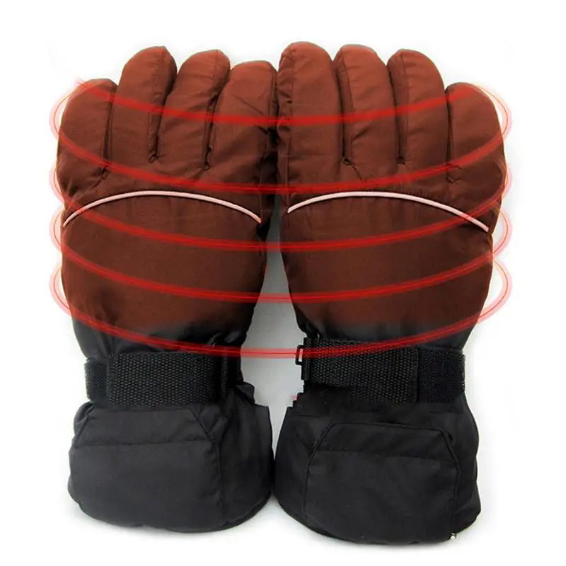 

Unisex Snow Ski Gloves Waterproof Heated Guantes Moto Touch Screen Battery Powered Motorbike Racing Riding Skiing Gloves Winter