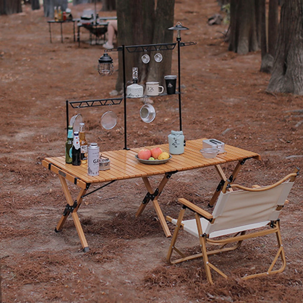

Портативный стол для кемпинга, подвесная стойка, многофункциональный стол для кемпинга, съемный кронштейн для улицы, пикника, рыбалки, похо...