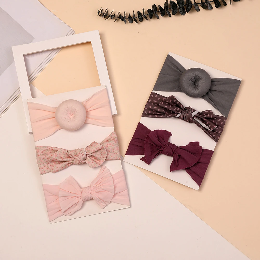 

Детские повязки на голову с бантом, 3 шт./компл.