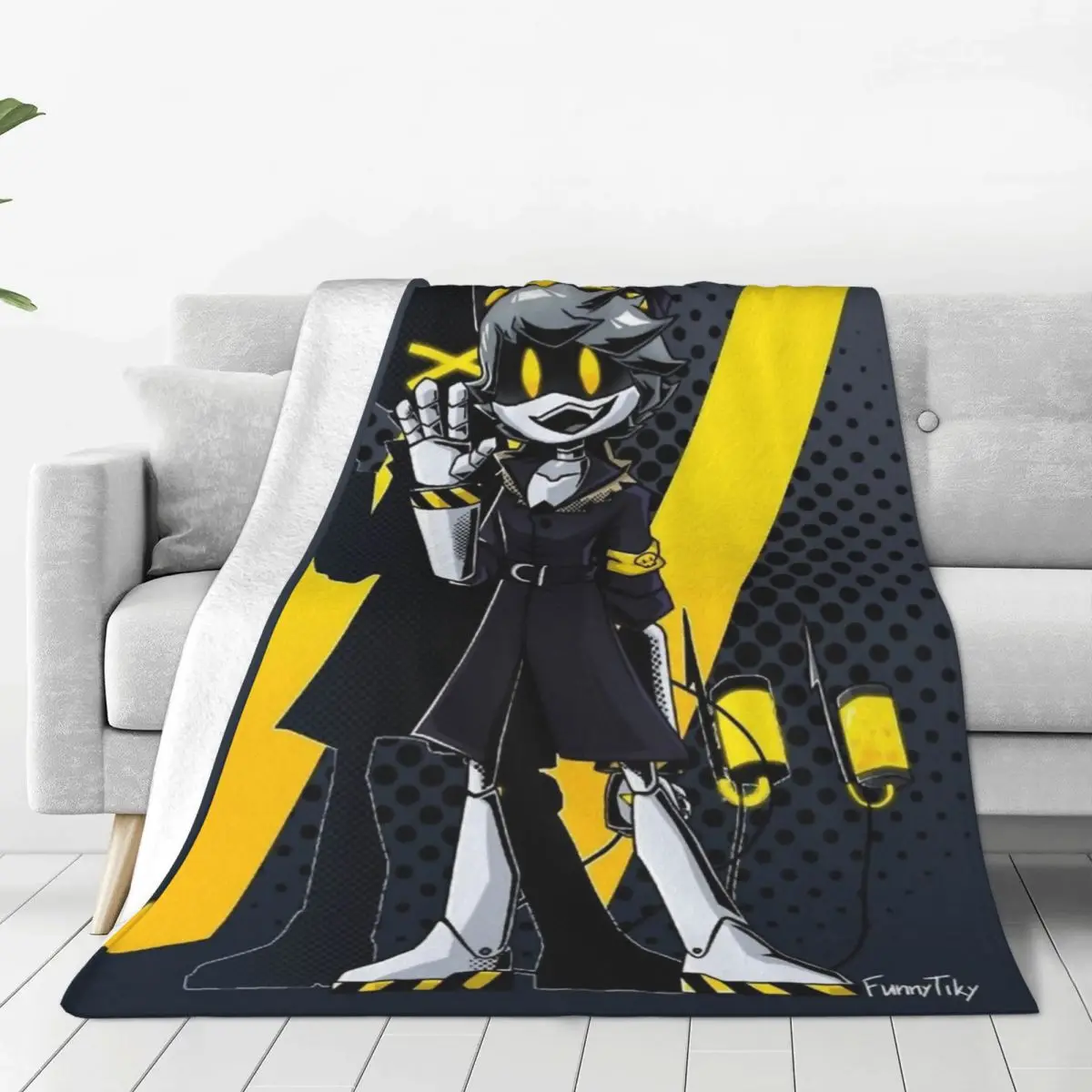 Бархатное одеяло Murder Drones N Uzi швейцарское ужасов для спальни супер теплое