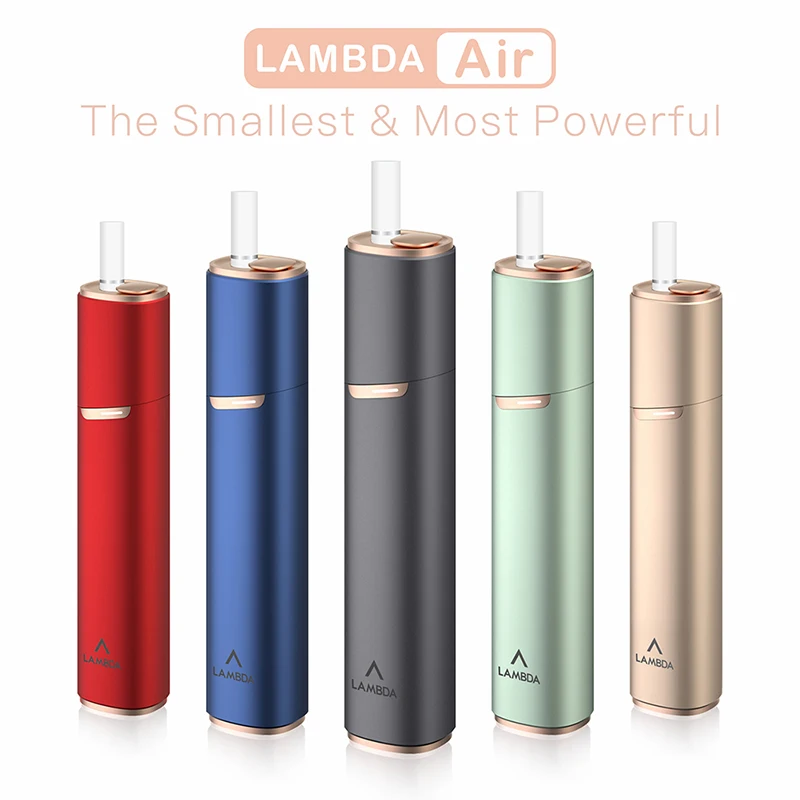 Latest LAMBDA  AIR Heat Not Burn Device Anodized Aluminum Process Elegant Color Support 40+ Heatsticks E-cigarette VS LAMBDA CC