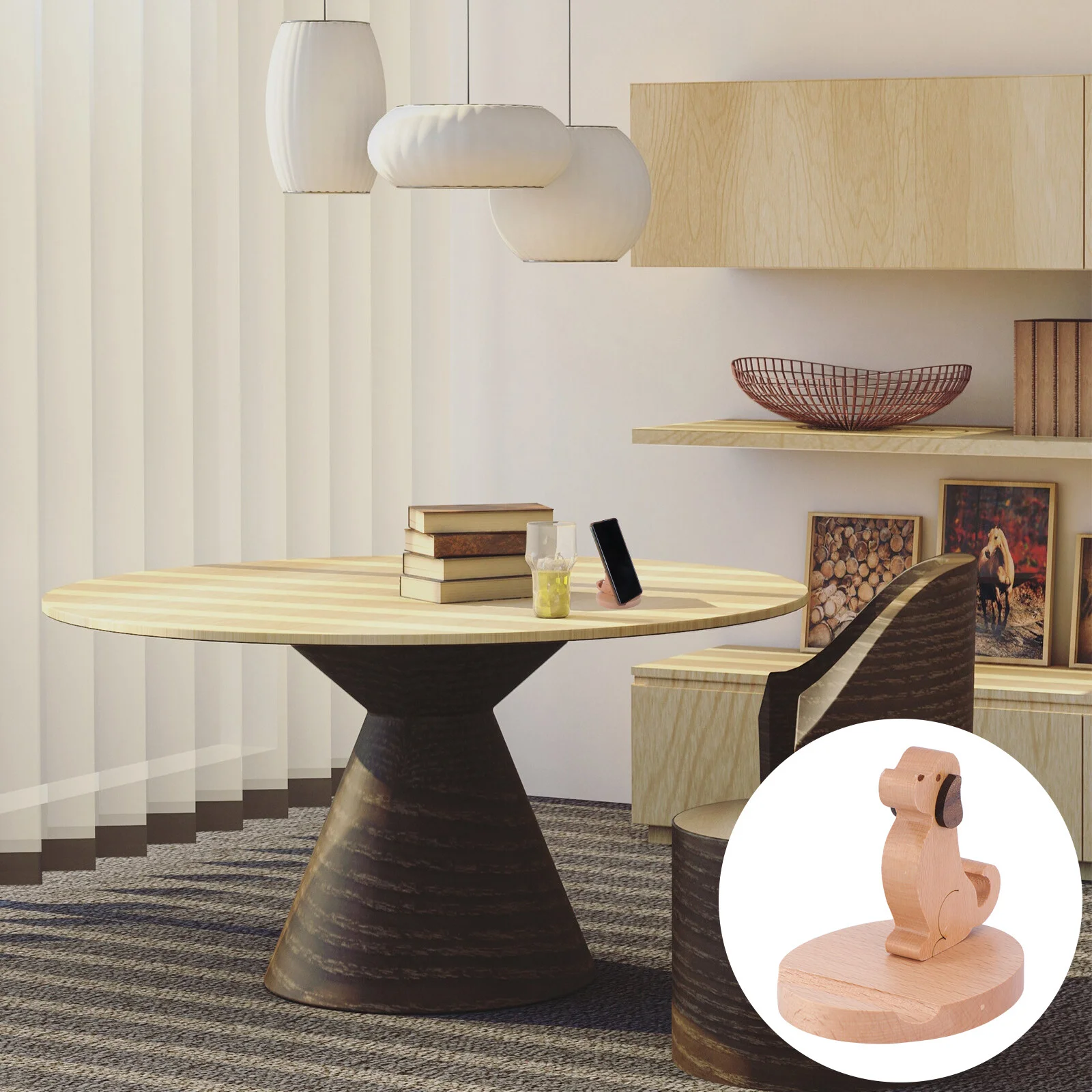 

Adjustable Phone Stand Holder Stand Wooden Multifunction Desktop Stand Tablet Support Holder Cradle for Computer Desk