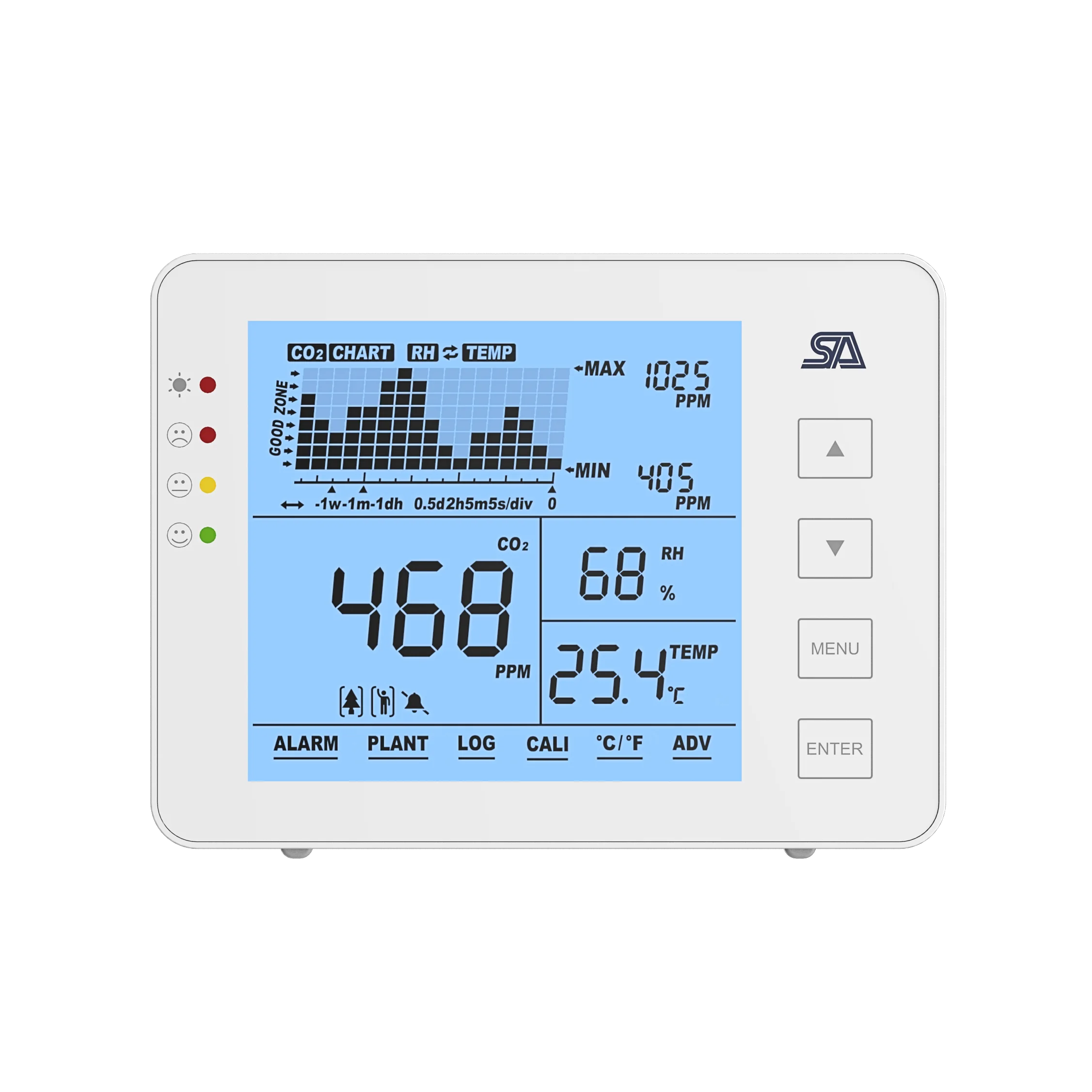 

Multi functional Air quality monitor, Indoor air quality carbon dioxide meter CO2 monitor Alarm
