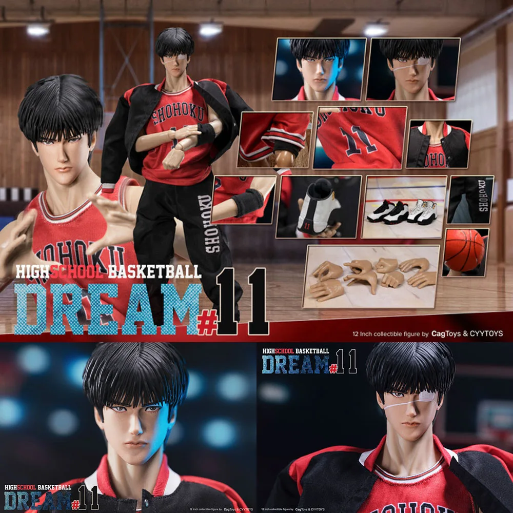 

In Stock 1/6 Slam Dunk Soldier Player No.11 Kaede Rukawa Model Gifts 12" Full Set Action Figure Toys Fans Hobby Collections