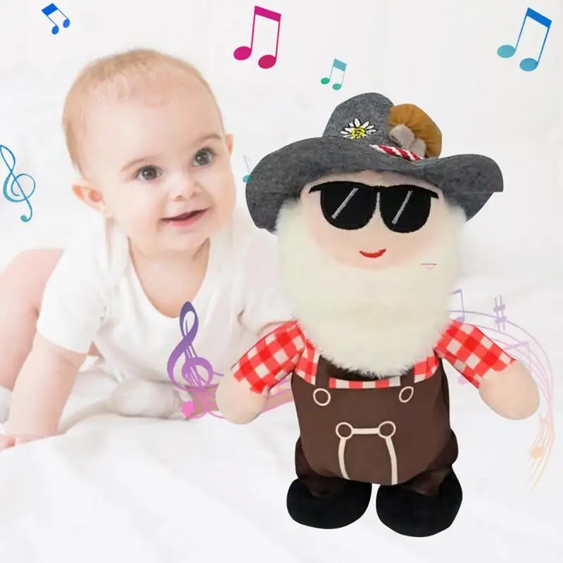 Танцующий Санта-Клаус с музыкой прогулочная плюшевая рождественская кукла