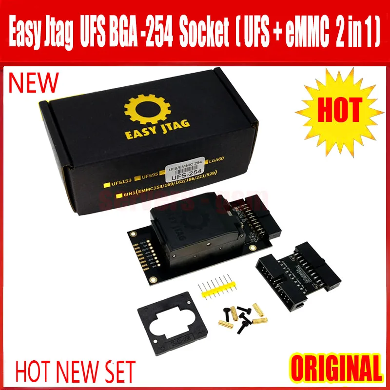 Новинка 2023 оригинальная розетка Easy-Jtag Plus UFS BGA-254 Socket / EMMC 254(EMMC + 2 в 1) адаптер для