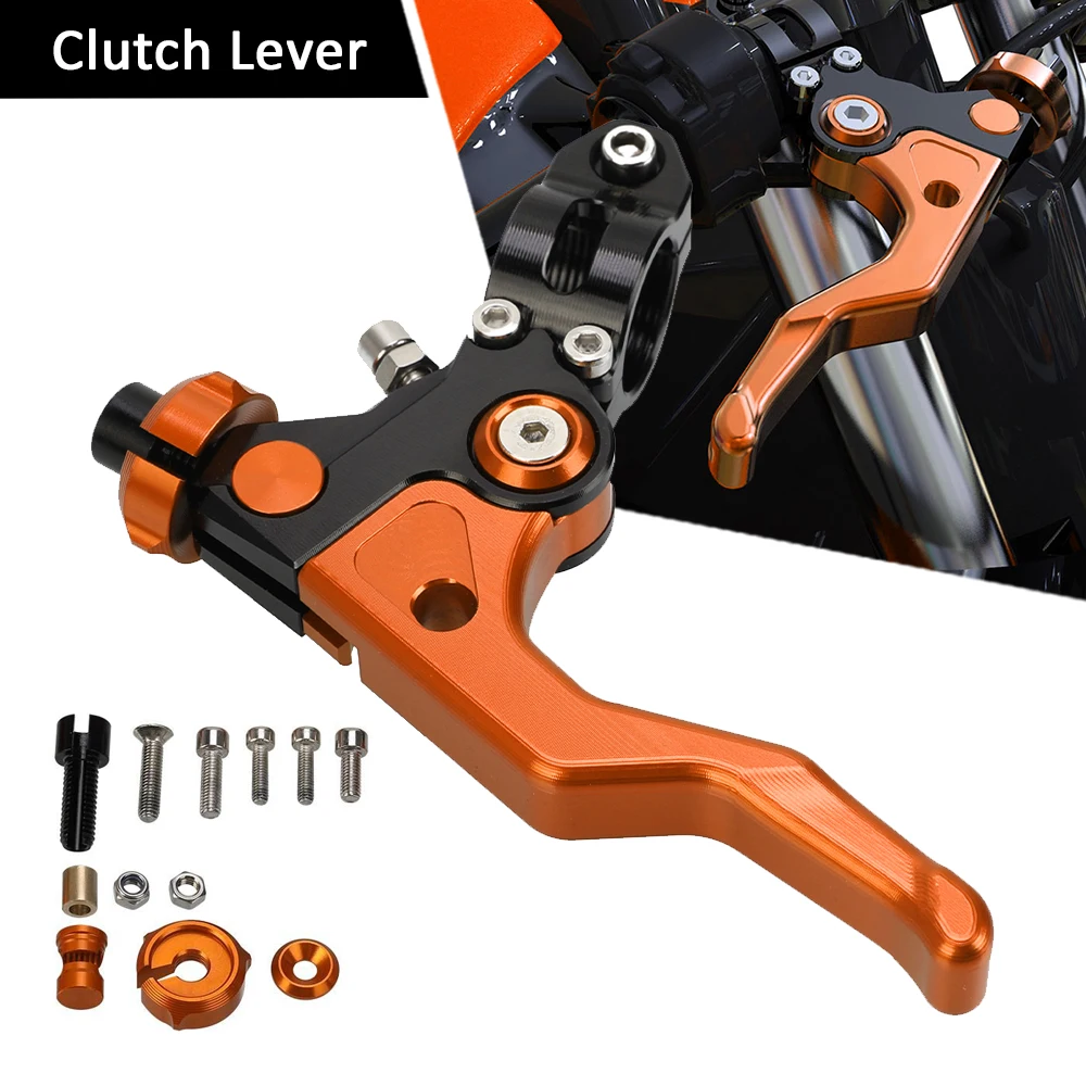 

Motorcycle Dirt Bike CNC Short Stunt Clutch Lever Perch Assembly For RC125 RC200 RC390 690SM 690SMCR 690SMC 640LC4 690EnduRoR