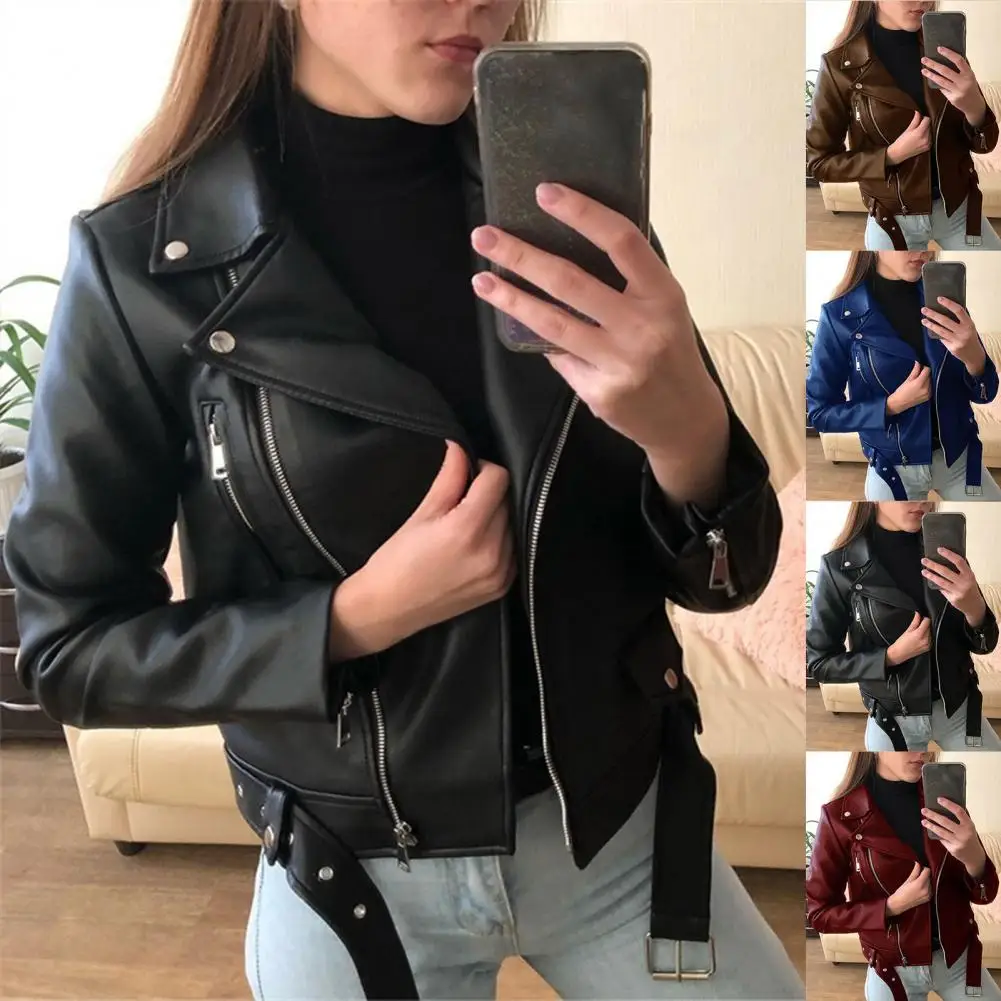 

Leather Coat New Jacket Short Korean PU Motorcycle Suit Slim Slim Winter Leather Jacket