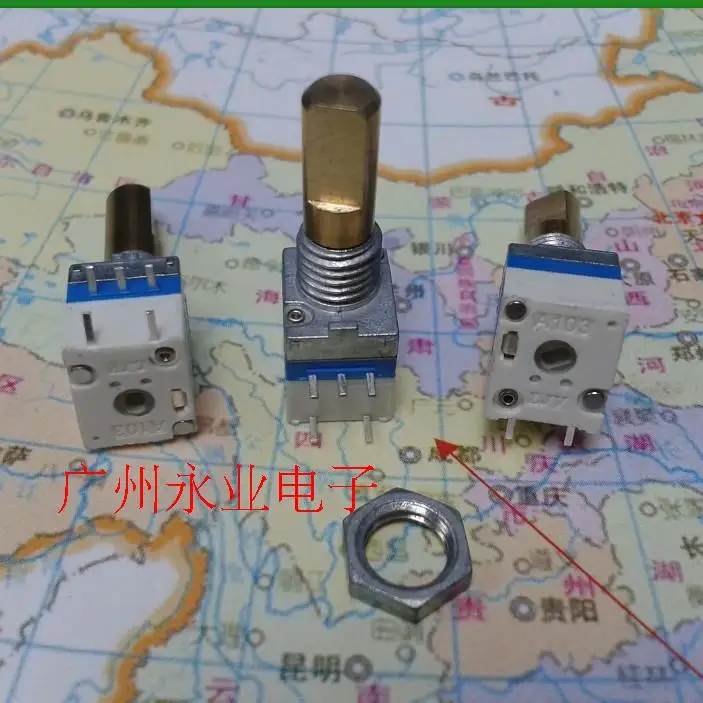 

1 шт., потенциометр громкости с выключателем A103, длина вала 15 мм