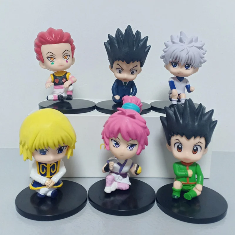 

6pcs/set new HUNTER×HUNTER anime figures 8-9cm GON·FREECSS Killua Zoldyck Kurapika Leorio PaladiKnight pvc action figurines