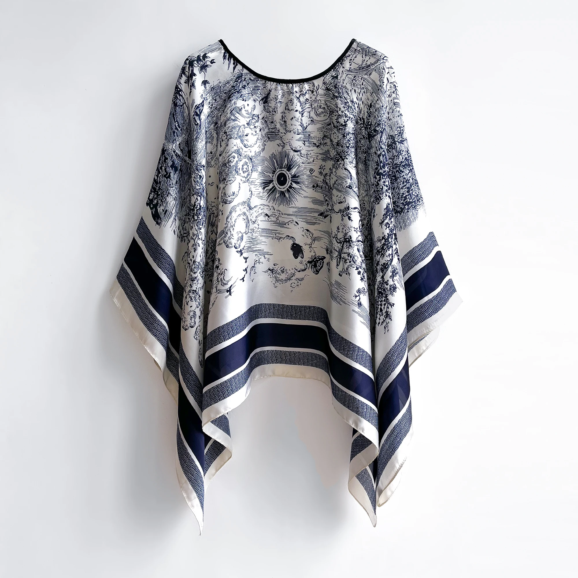 2024 Новый шелковый шарф от IROJEFF для женщин роскошный брендовый дизайнерский дефе с