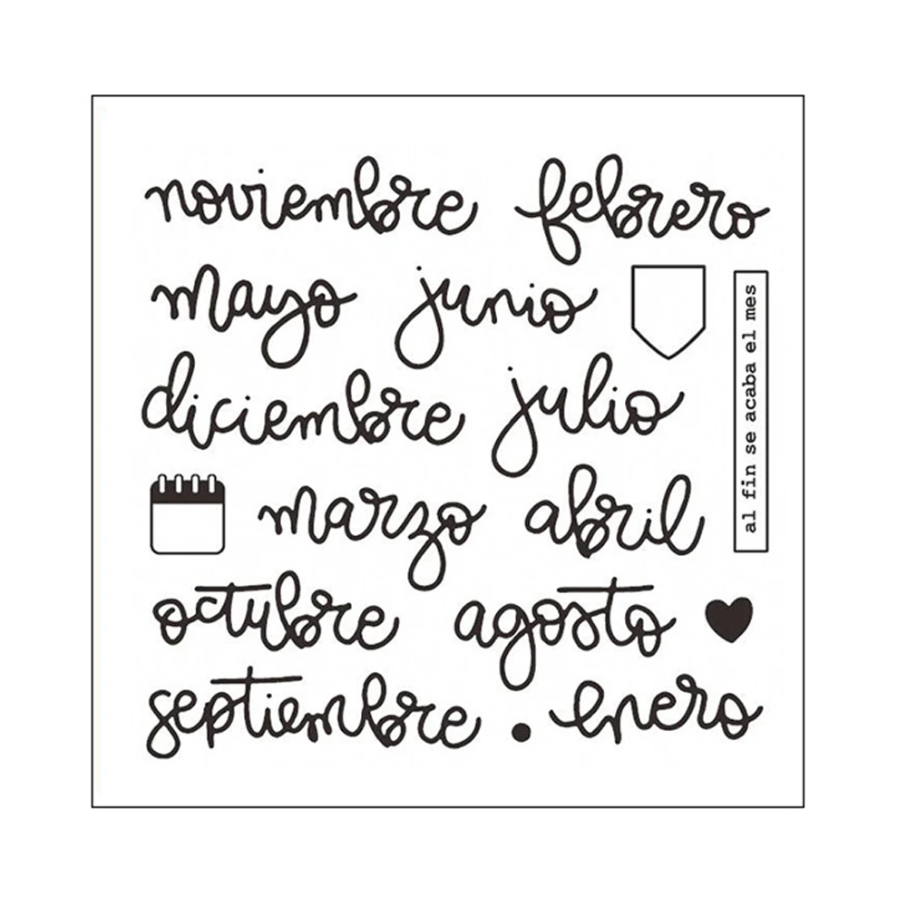 

Spain Phrases Text Transparent Clear Silicone Stamp DIY Scrapbooking Embossing Decoration Album Card Rubber Stamp 10x10cm