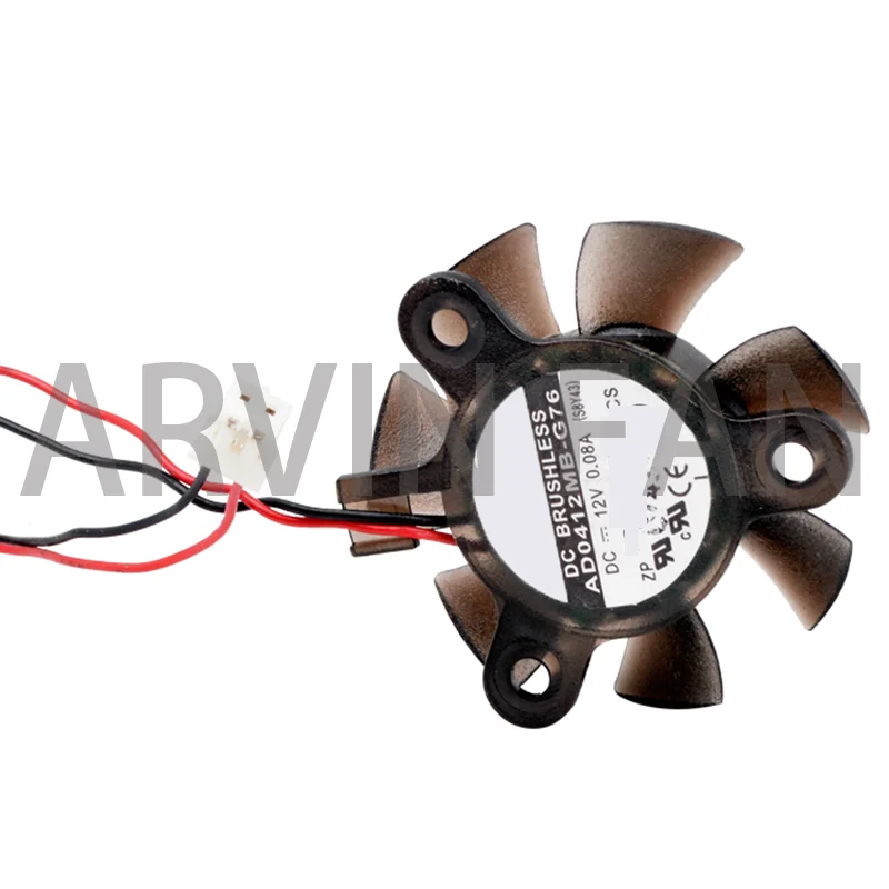 AD0412MB-G76 диаметр 37 мм Шаг отверстия 26 мм 12 В постоянного тока 0,08a 2-контактный охлаждающий вентилятор для промышленного компьютера маршрутизатора видеокарты
