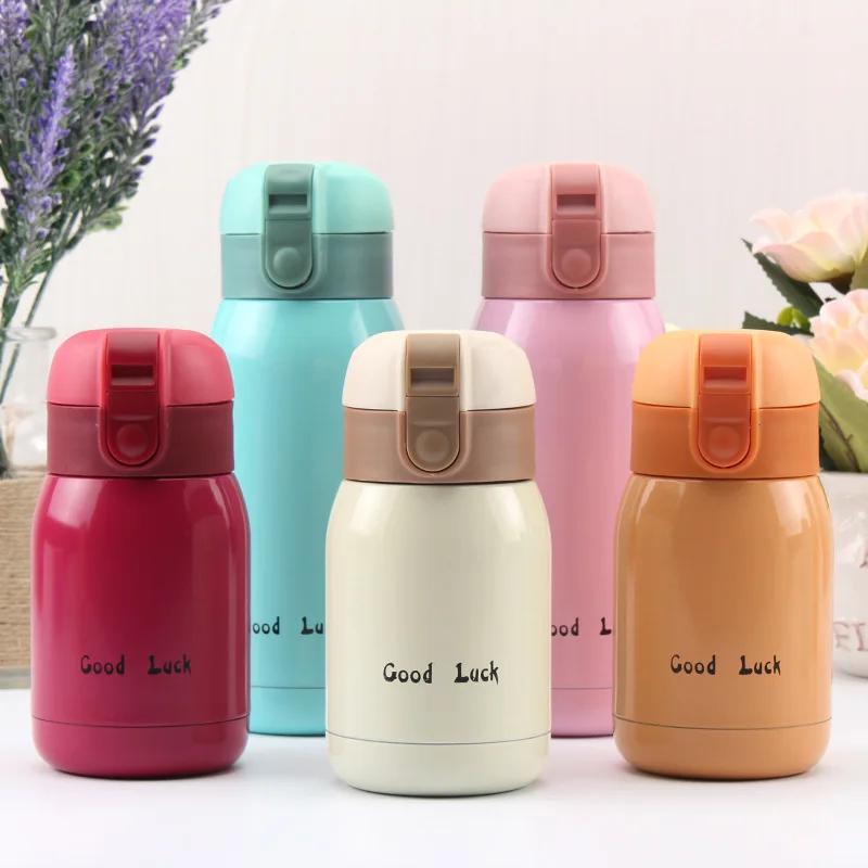 

200ML/360ML Stainless Steel Thermos Bottle Portable Rope Mini Pocket Water Bottle Leakproof Cup Thermal Water Bottle Car Gift