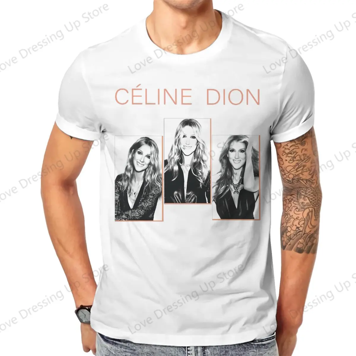 Фото Футболка Celine dion мужская с забавным металлическим принтом, хлопковая рубашка с коротким рукавом, хипстерский топ с фильмом «Титаник» №1